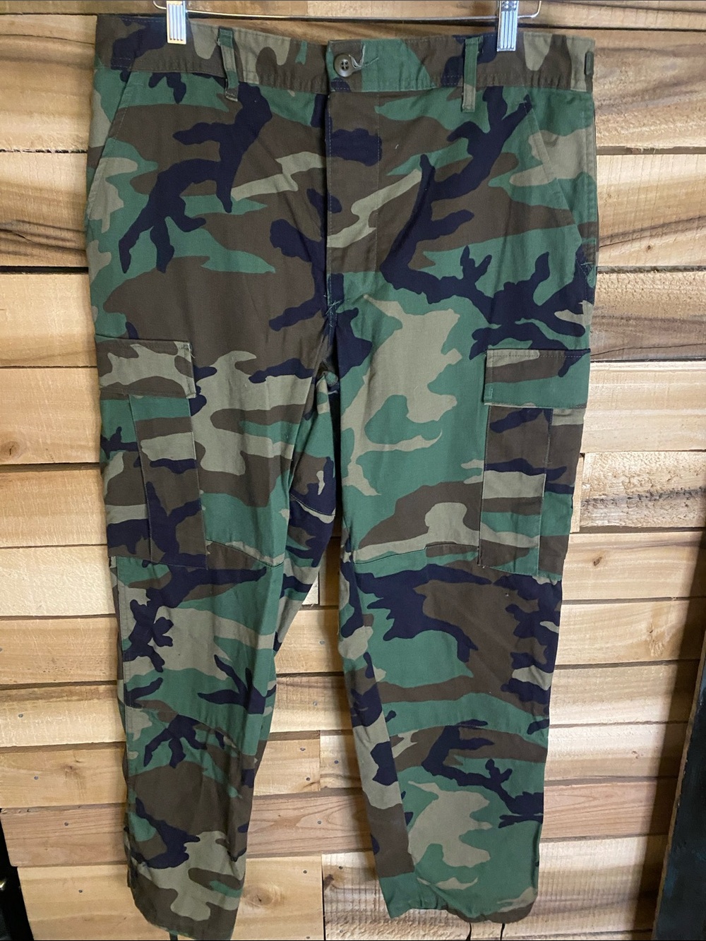 US military temperate woodland Camouflage Cargo Pants medium 31-35x29.5-32.5